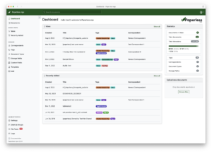 dashboard paperless